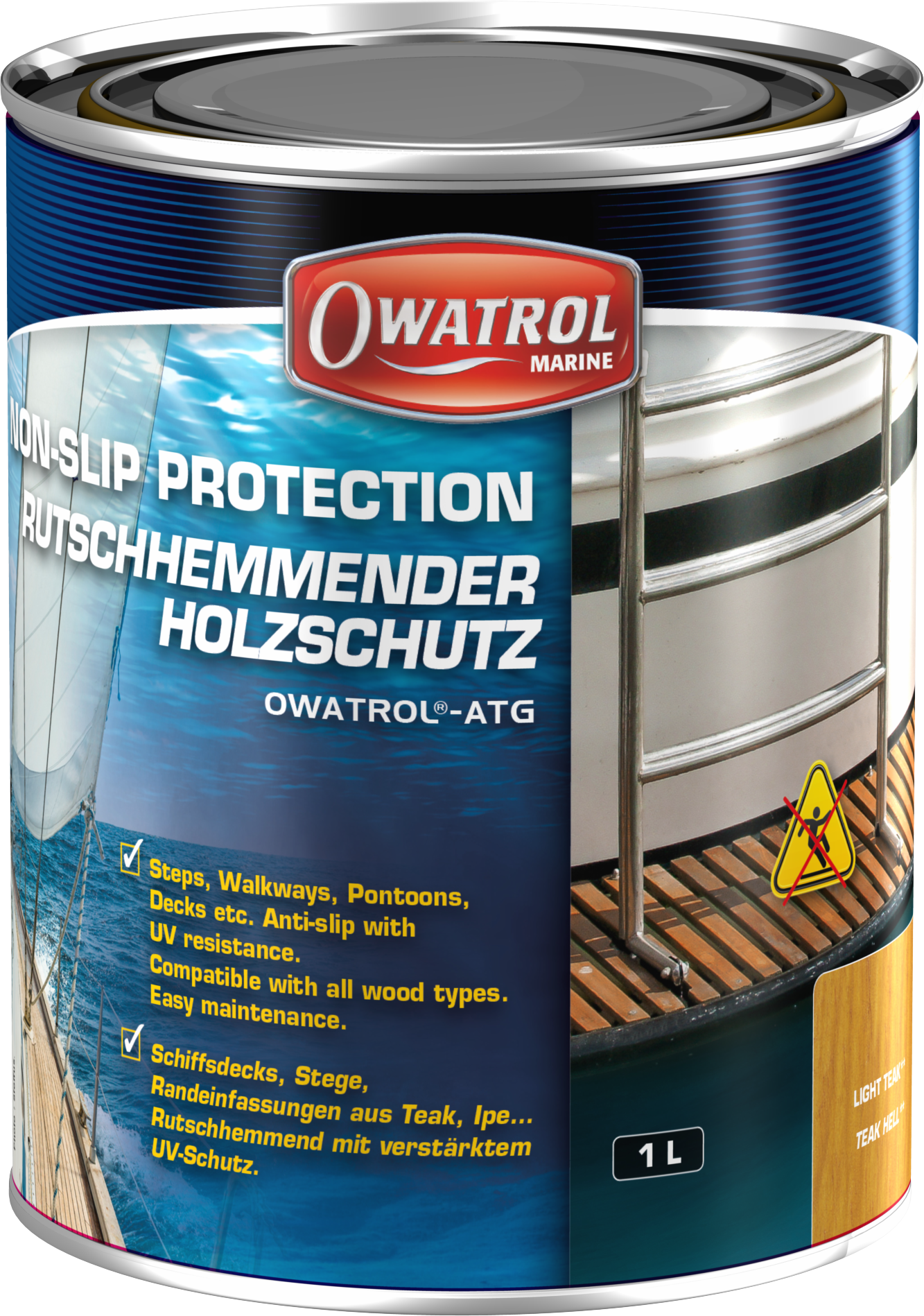 Owatrol Marine ATG – rutschhemmender Holzschutz für Bootsdecks & Laufflächen